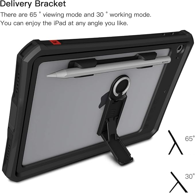 iPad mini 5 Case - Waterproof iPad mini 5/iPad mini 4 Full Body Bumper Case with Built in Screen Protector Drop Proof Anti Scratch Anti Shock Red Case Cover for iPad mini 5th/4th Generation 7.9