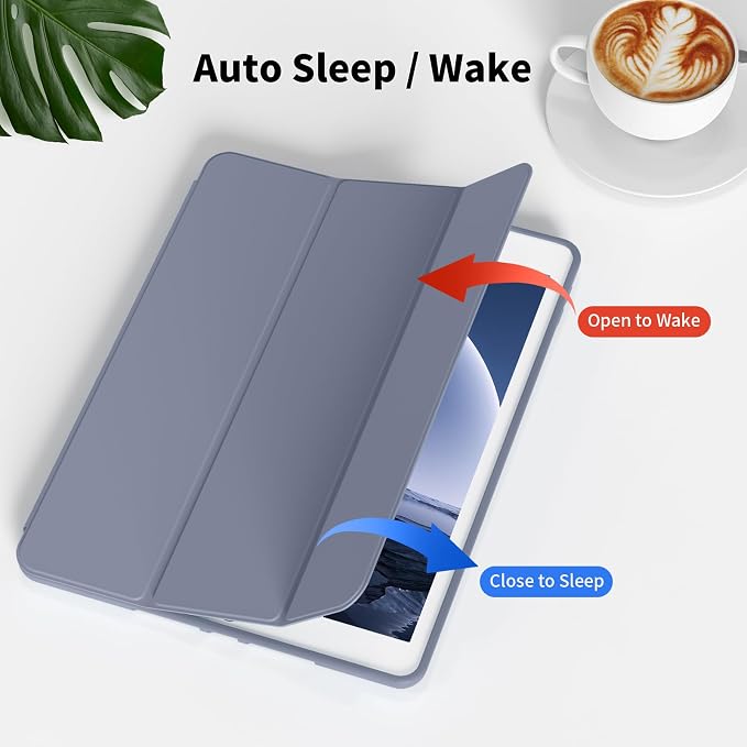Case for iPad Air 3 (10.5-Inch 2019 3rd Generation) with Pencil Holder Slim Tablet Cover with Soft TPU Back Auto Wake/Sleep for iPad 10.5 Inch Air 3 (Black)