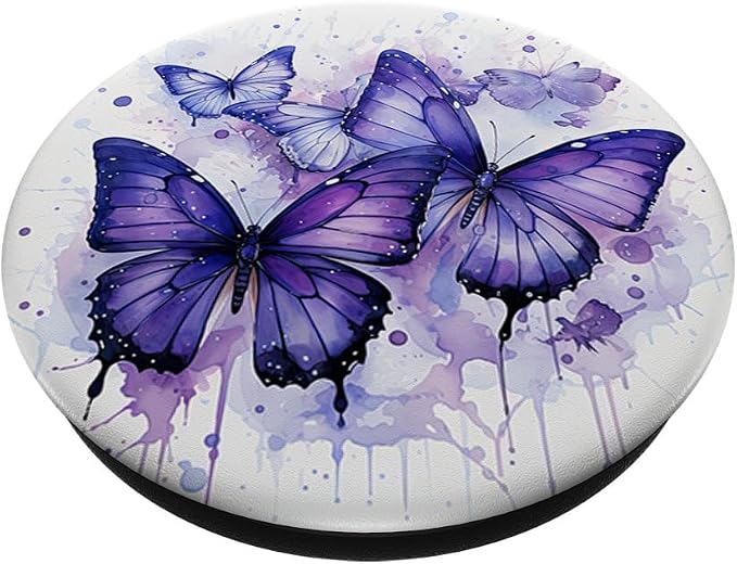 butterfly aesthetic purple butterflies nature blue PopSockets Adhesive PopGrip