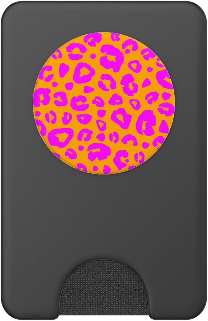 Cheetah Leopard Pattern Pink Orange PopSockets Adhesive PopGrip