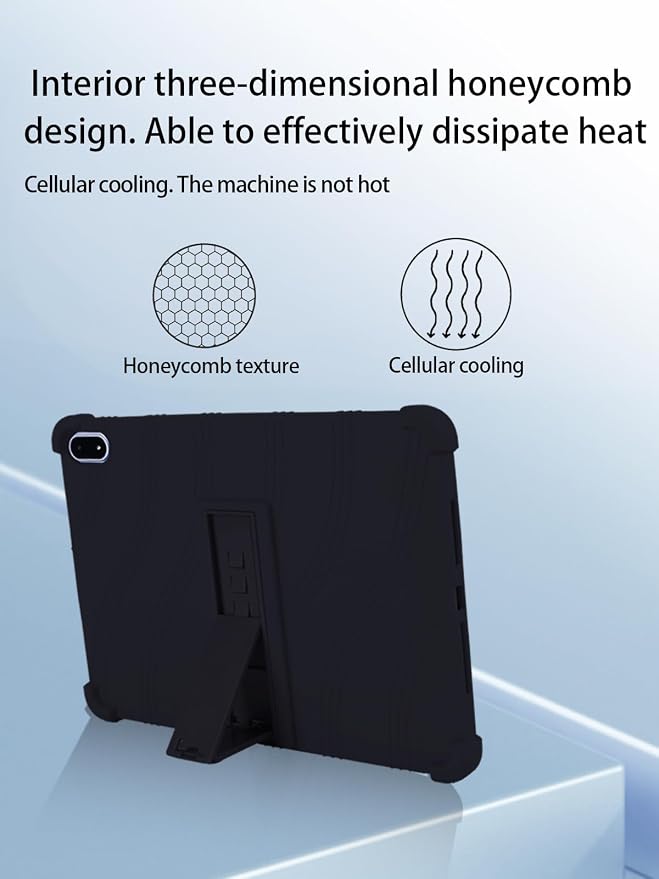 for OnePlus Pad 3 Android 15 Tablet13.2 inch Tablets CaseSoft Silicone Adjustable Stand Cover Lightweight Kids FriendlyBlack.