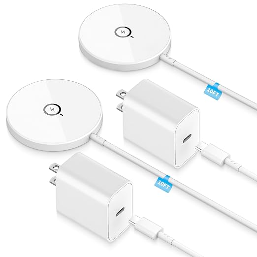 Magnetic Wireless Charger for iPhone 17 16 15 10FT Fast Phone Charging Pad | with USB C Wall Charger Fast Block For iPhone 17 Pro Max/17/iPhone 16 Pro Max/15/Plus/Pro/14/13/12 SeriesAirPods 4/3/2/Pr