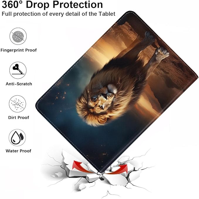 Case for Samsung Galaxy Tab S10 Lite/ S10 FE/ S9 FE 5G 10.9 Inch/ S9 11 Inch - Slim PU Leather Folding Stand Folio Cover with Auto Sleep/Wake - African American Girl