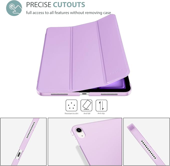 ProCase Smart Case for iPad Air 11-inch M4/M3/M2 &amp Air 10.9 5th/4th Gen | Hard Back Cover with Auto Sleep/Wake Slim Lightweight Case for iPad Air 11 2026/25/24 &amp 10.9 2022/2020-Aqua