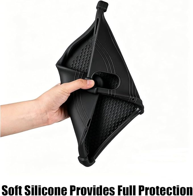 Silicone Case for SVITOO Tab 12 Inch Tablet Android 16 Tablet 12 InchSoft Friendly Adjustable Stand Cover for SVITOO 12 Tablet (Black)