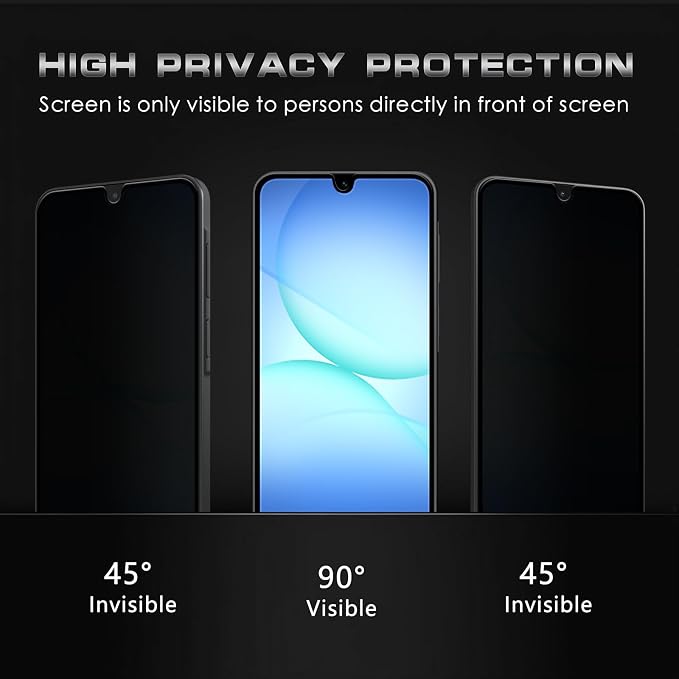 4 Pack Nothing Phone (3a) Pro 5G Privacy Screen Protector 2 Pack Privacy Tempered Glass Film and 2 Pack Camera Lens Protector Anti-Spy Protection for Nothing Phone (3a) Pro 5G Screen Protector