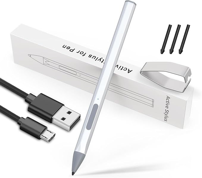 Stylus Pen for Microsoft Surface Pro 11/10/9/X/8/7/6/5/4/3Surface Go/Go2/Go3Book3/2/1Surface Laptop7/6/5/4/3/2/1Studio 2 (Black)