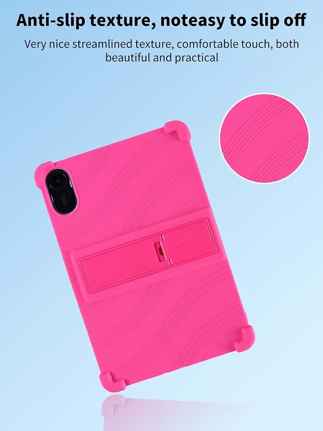 Case for Xiaomi Redmi Pad 2 Tablet 11inchNOUKAJU Tablet Protection CaseAdjustable BracketSoft SiliconeSilicone Protection Cover for Redmi Pad 2(Black)