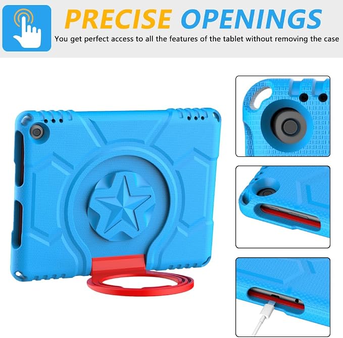 Kids case for 10 inch Tablet Lightweight Shockproof Case with Screen Protector Handle StandBlack