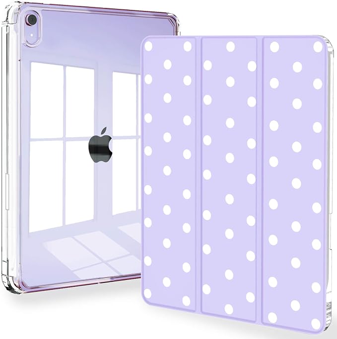 Feams Case for iPad mini 7 A17 Pro 2024/iPad Mini 6 2021 Slim Lightweight Trifold iPad mini 7 A17 Pro Case 8.3 Inch 2024 Clear Back Cover with Pencil Holder &amp Auto Sleep Blue Bow