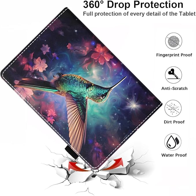 Case for All-New Amazon Fire HD 10 &amp 10 Plus Tablet 10.1 (13th/11th Generation 2023/2021 Release) - Slim PU Leather Folio Smart Cover with Auto Wake/Sleep Bible Verse Psalm 46:5