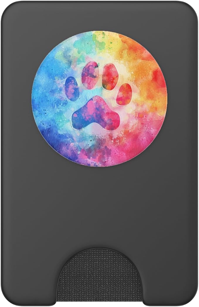Colorful Dog Paw Print PopSockets PopGrip for MagSafe