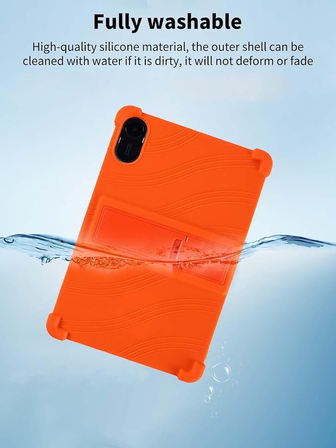 Case for Xiaomi Redmi Pad 2 Tablet 11inchNOUKAJU Tablet Protection CaseAdjustable BracketSoft SiliconeSilicone Protection Cover for Redmi Pad 2(Black)