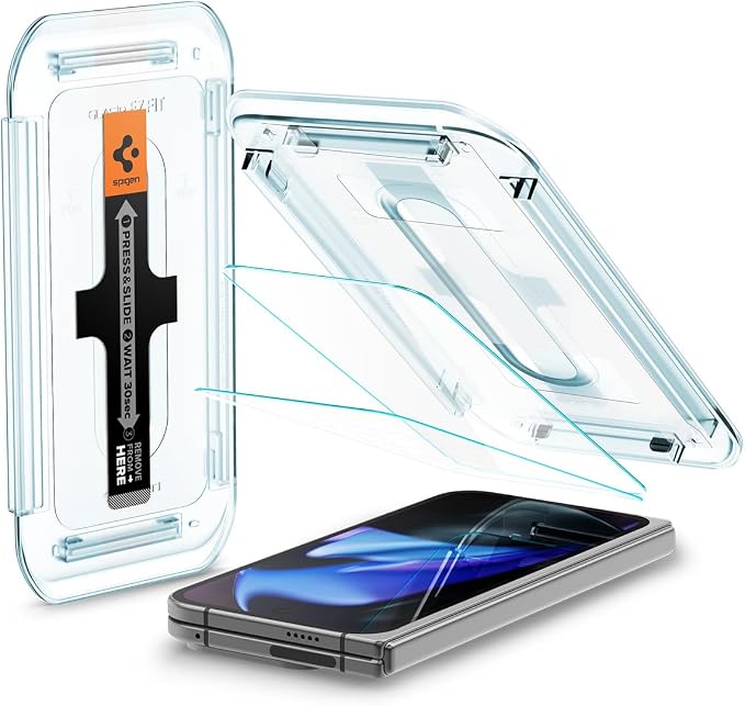 Spigen Tempered Glass Screen Protector [GlasTR EZ FIT] designed for Pixel 9 Pro Fold - 2 Pack | 9H Hardness Tempered Glass Easy Installation Kit Case-Friendly Crystal Clear Touch Responsive Oleop