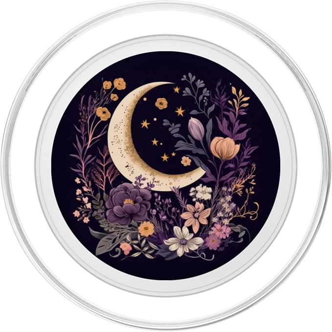 Cute Elegant Minimal Boho Decor Art Design Co Boho Moon Phases Floral Aesthetic Chic PopSockets Adhesive PopGrip for iPhone 11