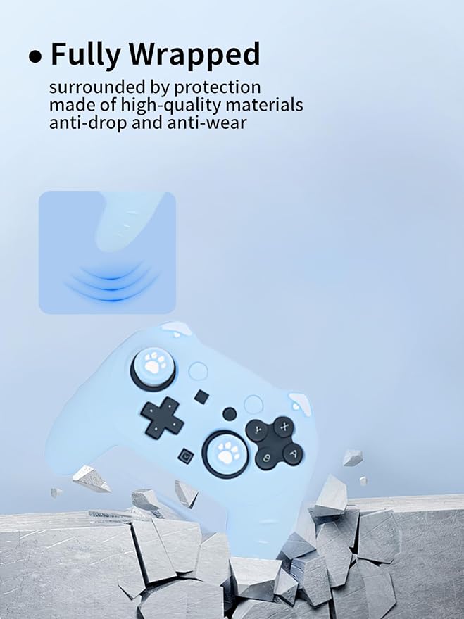 Case for Nintendo Switch 2 Pro ControllerUYRUREL Premium Sillence MaterialShock-Absorbing and Anti Drop Protection Soft Shellwith Stickers and Thumb GripsBlack.