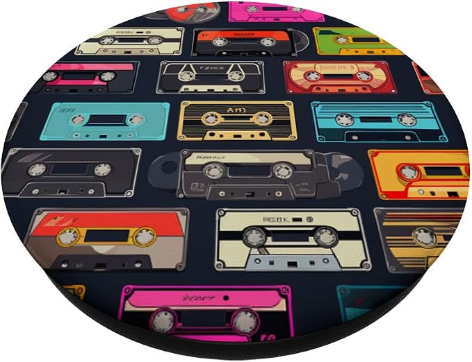 Retro Life Music Lover Cassette National Retro Day PopSockets PopGrip for MagSafe