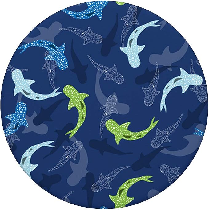 Sharks In The Water Pattern Background for Shark Lovers Grip PopSockets PopGrip: Swappable Grip for Phones &amp Tablets