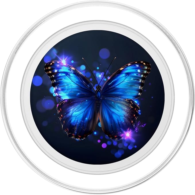 Blue Butterfly PopSockets MagSafe PopGrip for iPhone