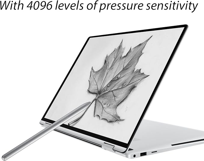 Galaxy Book5 360 S Pen Replacement for Samsung Galaxy Book5 360 Pen Book5 Pro 360 S Pen Without Bluetooth Book5 Pro 360 Stylus Pen + 5 Tips (Silver)