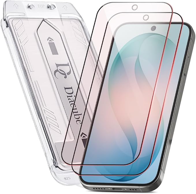 2-Pack Red Light Converter Screen Protector for Samsung Galaxy S23 Quantum Dot Technology Converts Blue Light to Red Light for Better Sleep &amp Eye Comfort 9H Tempered Glass with Easy-Install Fram