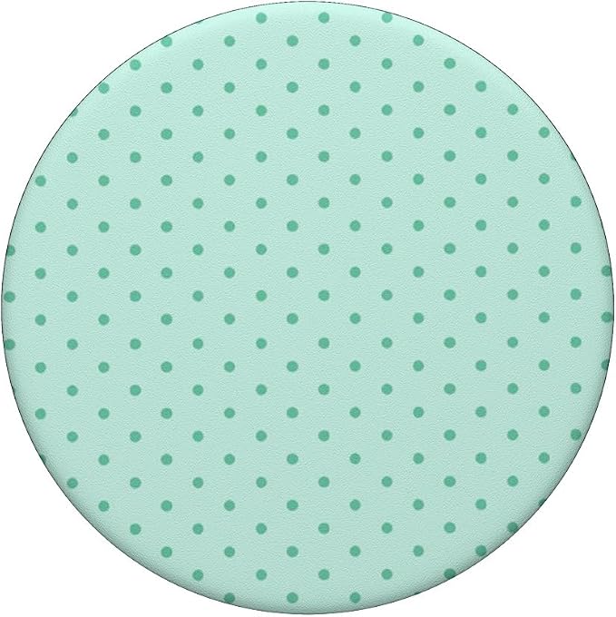 Mint Green Polka Dot Pattern PopSockets PopWallet for MagSafe