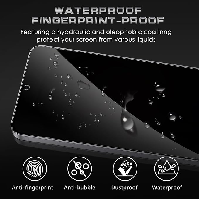 4 Pack Nothing Phone (3a) Pro 5G Privacy Screen Protector 2 Pack Privacy Tempered Glass Film and 2 Pack Camera Lens Protector Anti-Spy Protection for Nothing Phone (3a) Pro 5G Screen Protector