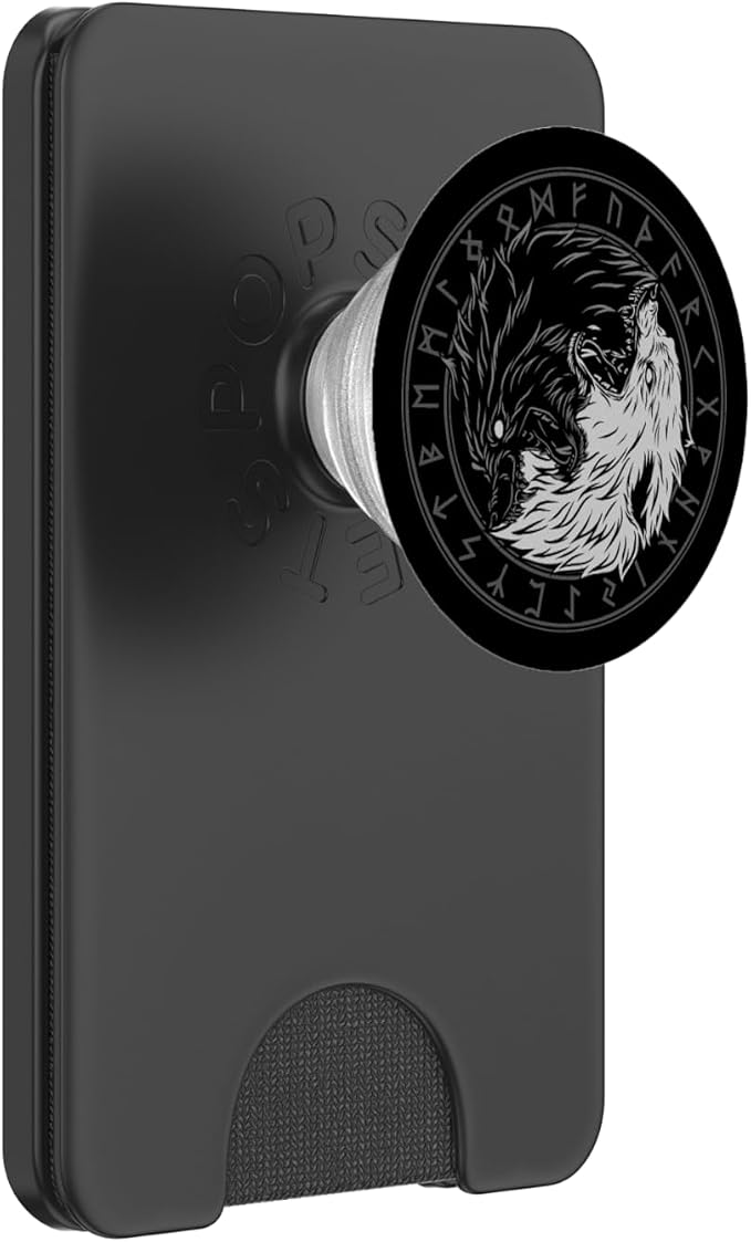 Sons of Fenrir - Sköll and Hati - Ying Yang Wolf PopSockets Adhesive PopGrip