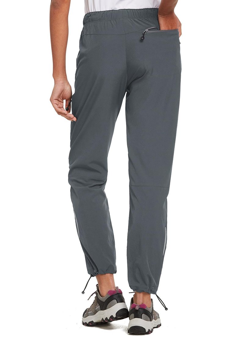 baleaf Cargo Pants for Women Petite Joggers Lightweight Quick Dry Pant Water Resistant 27'' Travel Workout Athletic Trip 27''-Dark Gray 2XL
