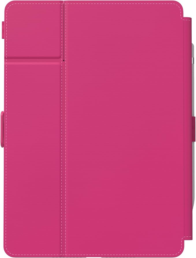 Speck Balance Folio Case for iPad 10.2 Inch (2019-2021) - Drop &amp Camera Protection Slim Multi Range Stand Apple Pencil Holder - Arcadia Navy/Moody Grey