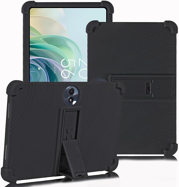 ATOOZ for TCL NXTPAPER 11/Tab 11 Gen 2 Tablet Case 11 inchBlack | Soft Silicone Shockproof Protective Cover Case for TCL Tab 11 Gen 2 Tablet with PC Stand