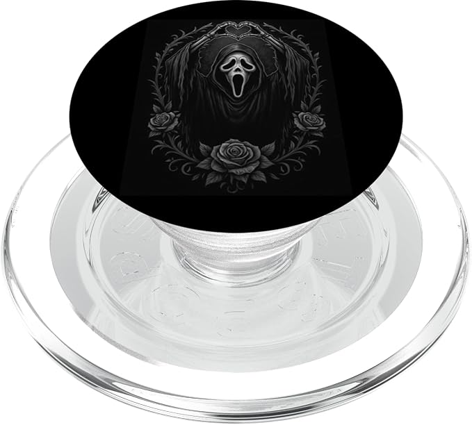 Scary Face Horror Poster Creepy Halloween PopSockets PopGrip for MagSafe