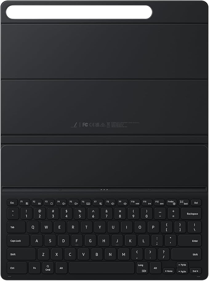 Samsung Galaxy Tab S9 FE+ Book Cover Keyboard Slim, Tablet Protector Case, Thin and Lightweight Design, Magnetic Back, PC-Like Experience, Wireless Keyboard Sharing, US Version, Black