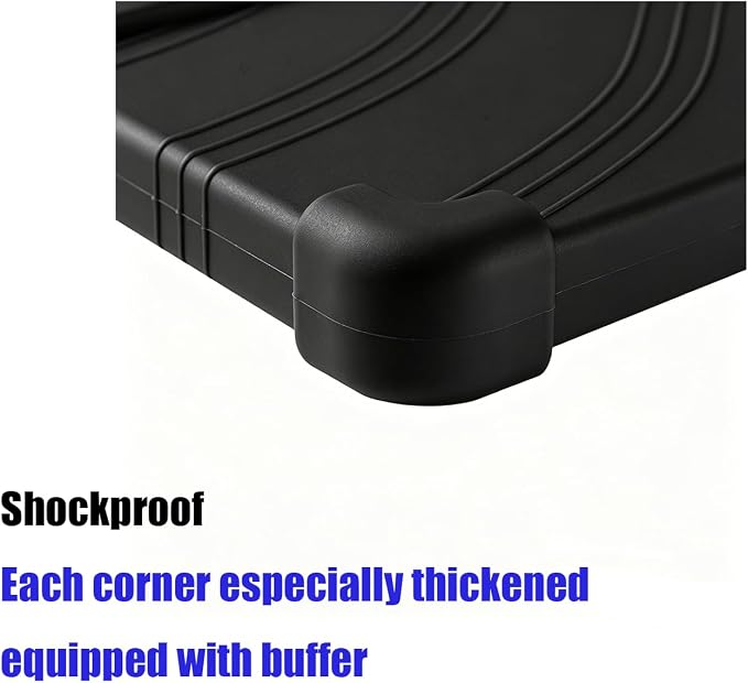 Silicone Case for SVITOO Tab 12 Inch Tablet Android 16 Tablet 12 InchSoft Friendly Adjustable Stand Cover for SVITOO 12 Tablet (Black)