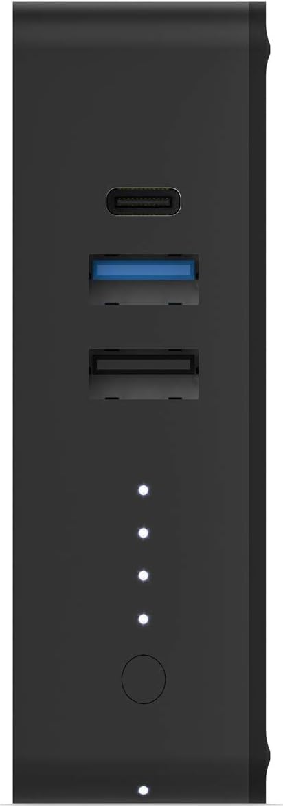 Mophie powerstation hub - Portable battery hub with foldable AC power prongs - Compatible with Qi-enabled devices, smartphones, tablets, and other USB devices - Black (401102474)