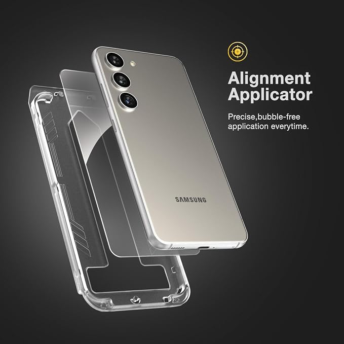 Designed for Samsung Galaxy S24 Tempered Glass Screen Protector UHD &amp Camera Lens Protector with Applicator