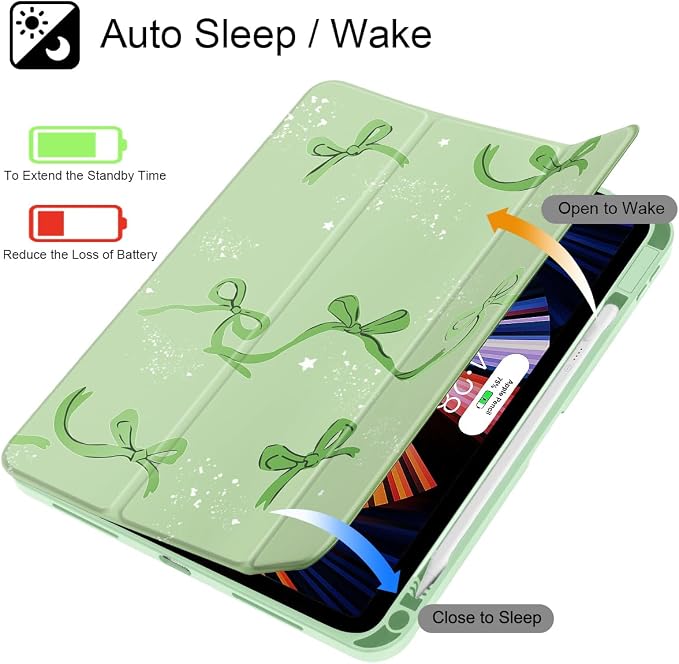 Tuiklol Case for iPad Air 11 Inch M4 2026 / Air 11 Inch M3 2025 / Air 11 Inch M2 2024 / iPad Air 10.9 Inch 2022 2020 Buit in Pencil Holder with Shockproof Cover Clear Transparent Back Black Flower