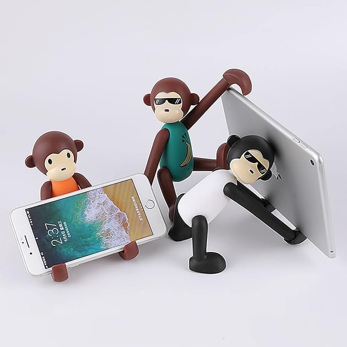 Cute Desk Accessory Funny Desk Decor - Adjustable Phone Holder for Smartphones &amp Tablets (Green)