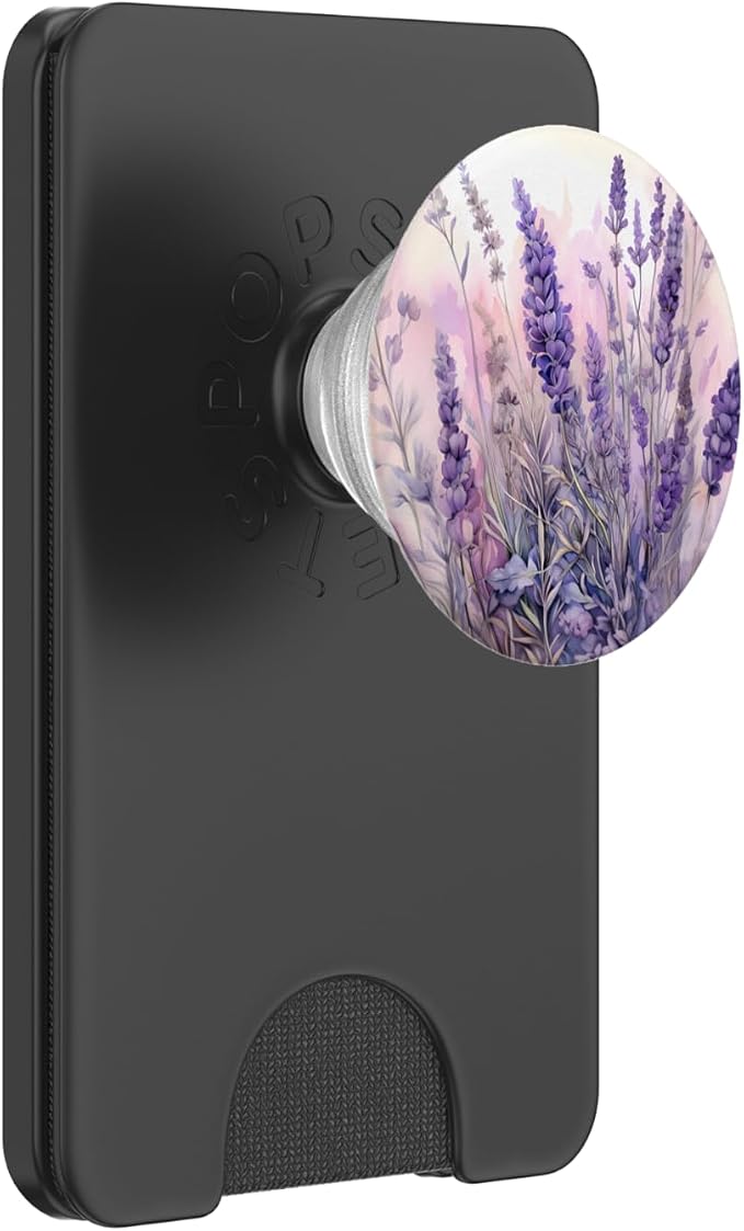 A Lavender Bouquet in Purple Watercolors A Flowery Lavender PopSockets Adhesive PopGrip