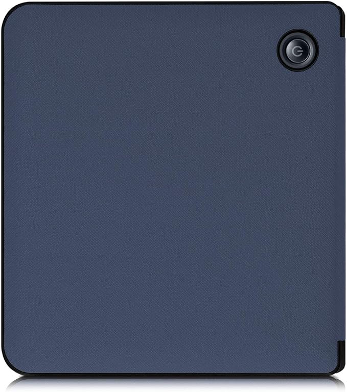 kwmobile Cover for Kobo Libra H2O Case - Slim PU Leather eReader Cover with Stand and auto Sleep funktion - Dark Blue