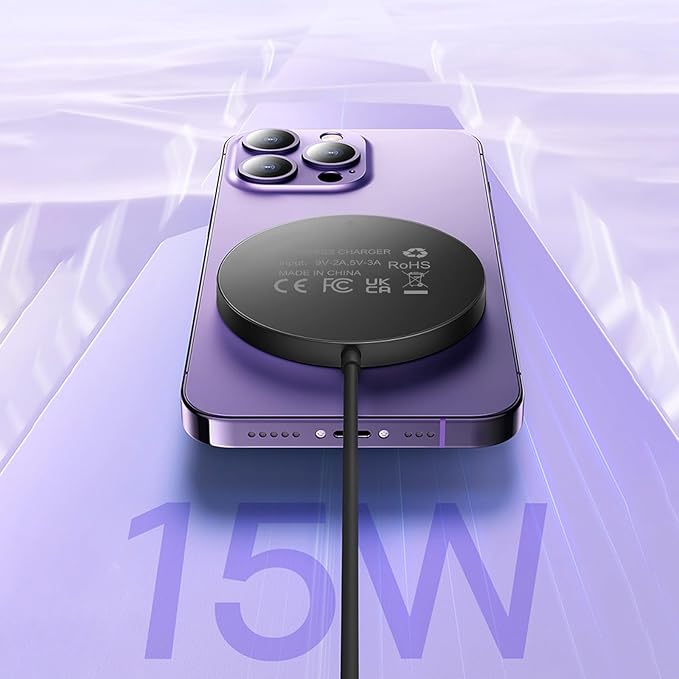 Magnetic Wireless Charger for iPhone 16/16 Pro/16 Plus/16 Pro Max,FDGAO 2 in 1 15W Fast Magnetic Charging Compatible with iPhone 15/14/13/12 Series and AirPods 4/3/Pro
