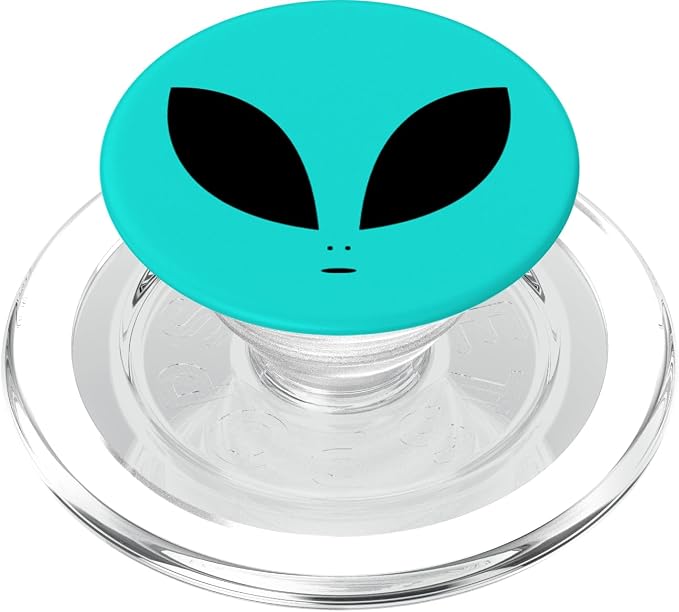 Black Light Teal Alien PopSockets Adhesive PopGrip