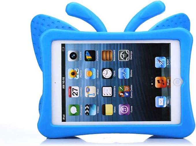 Kids Case for 7.9 iPad Mini 5/4/3/2/1 Silicone Shockproof Cover with Handle Kickstand Black