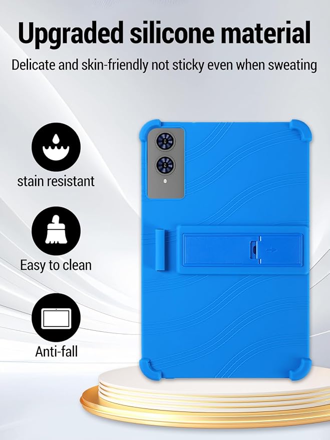 for TECLAST T65 13.4 inch Tablet Protective case Shockproof Lightweight Silicone Protective Cover with Stand Child-Friendly Protection Easy to Clean DesignBlack