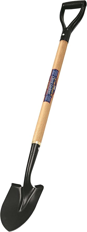 Truper 31280 Classic Gardener Round Point Shovel, D-Handle, 32-Inch