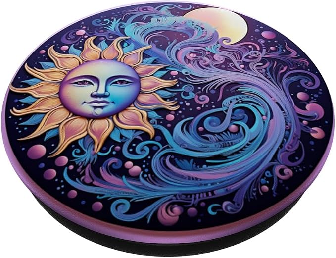 Sun and Moon Lover Astronomy Astrology Stargazer PopSockets PopGrip for MagSafe