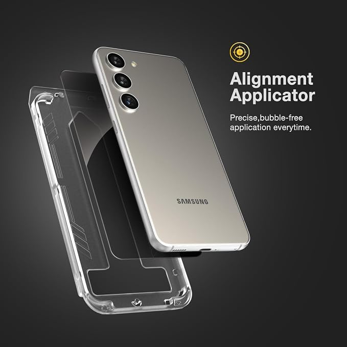 Designed for Samsung Galaxy S24 Tempered Glass Screen Protector UHD &amp Camera Lens Protector with Applicator