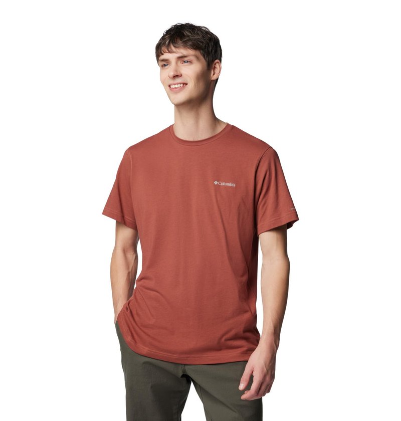 Columbia Men's Thistletown Hills Short Sleeve, Auburn Heather, 5X Tall