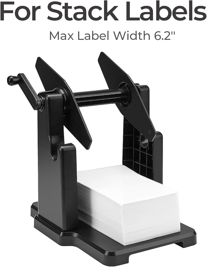 MUNBYN External Rolls Label Holder, 2 in 1 Fan-Fold Stack Paper Holder for Desktop Thermal Label Printer (Pack of 2)