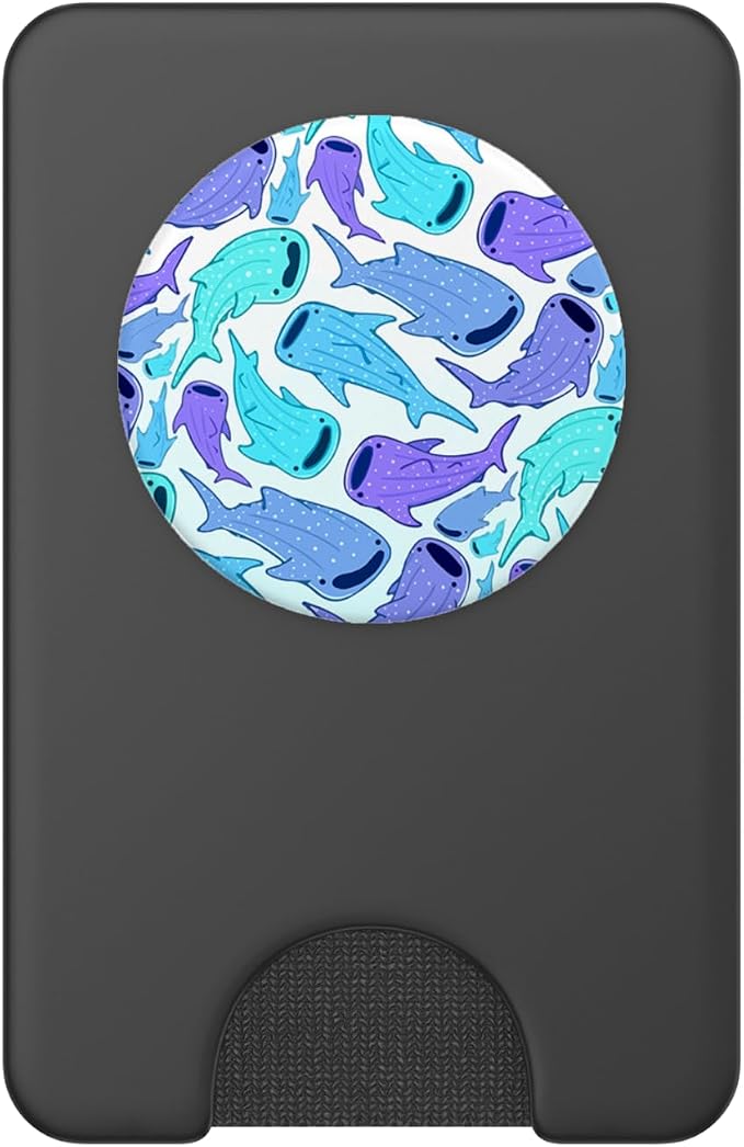 Cute Shark Whale Fish Animal Cool Aquatic Pattern PopSockets Adhesive PopGrip